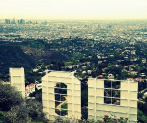 Los Angeles depuis le panneau Hollywood. Par James Gubera sur Flickr