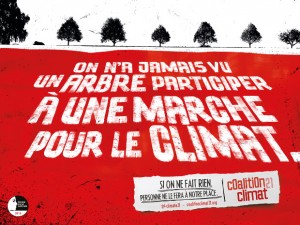 Affiche de la Coalition Climat 21