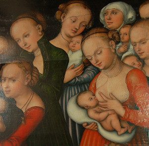 Détail d'un tableau de Lucas Cranach dans l'église de Larvik, Norvège [CC BY-SA 3.0 ], via Wikimedia Commons