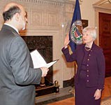 Janet yellen swearing in 2010